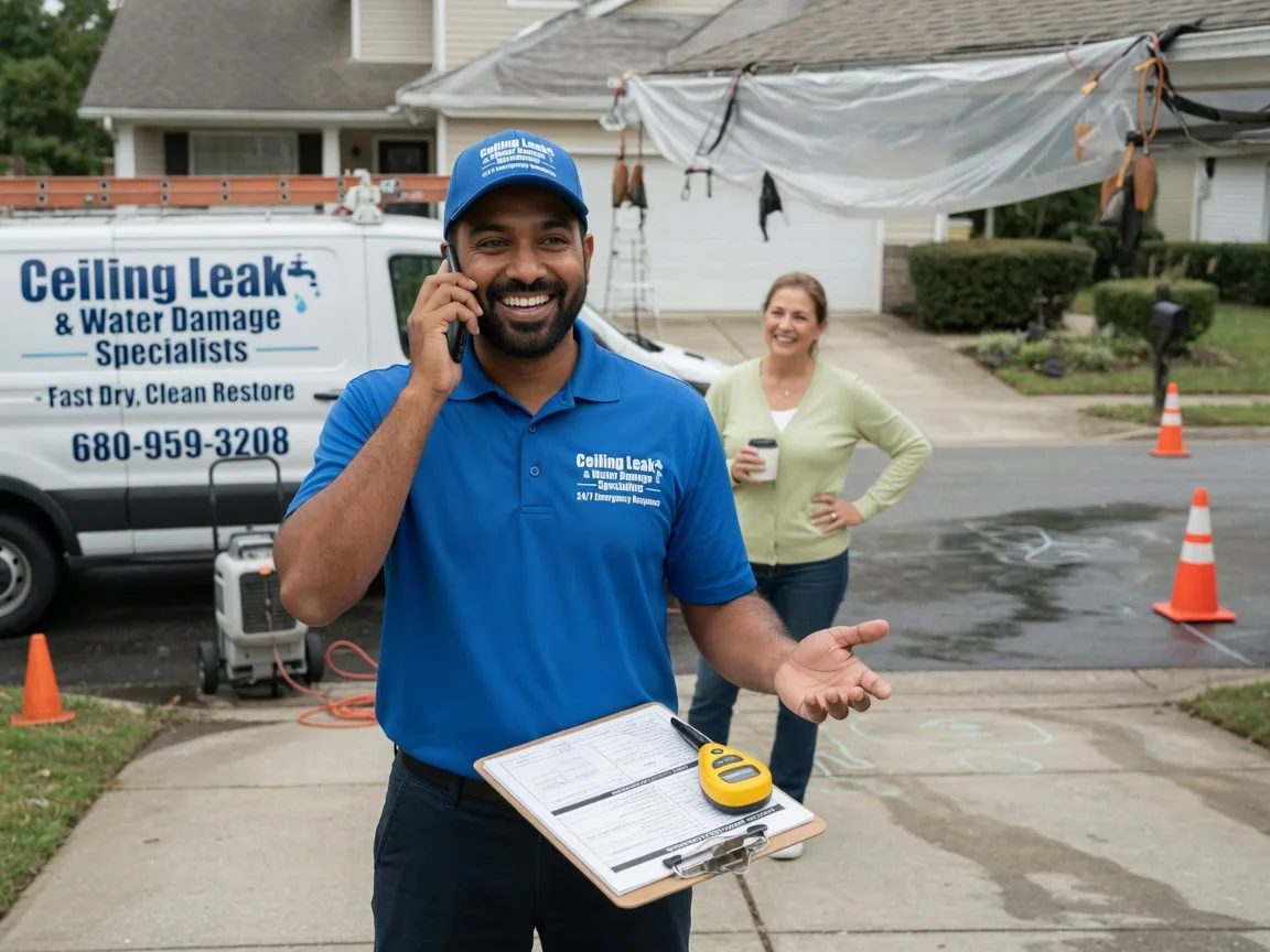 Ceiling Leak Cleanup Tioga, TX FAQs